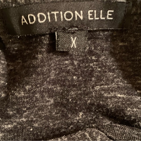 Addition Elle Women’s Shirt Size X US 12 Marle Grey Pullover Linen Rill Sleeves - Picture 7 of 11